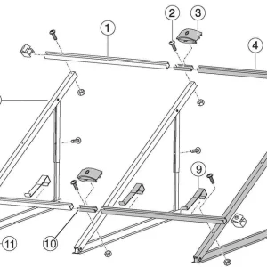 Buderus Montageset FD für 6 SKT1.0-s, incl.Anschluss-Set u. Beschwerungswannen - 7739603148 von Buderus Markenprodukt